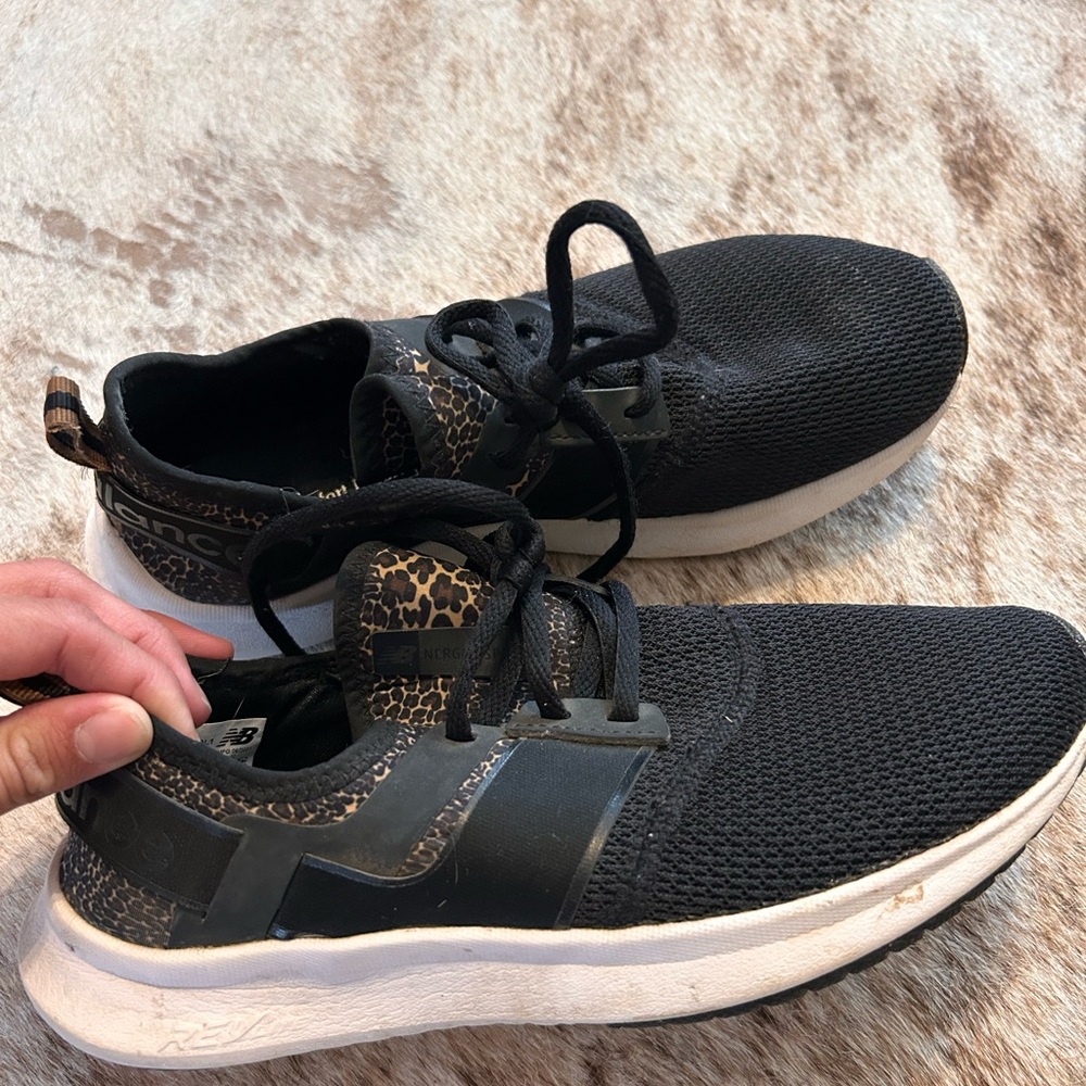 Black and Leopard Print new balance shoes